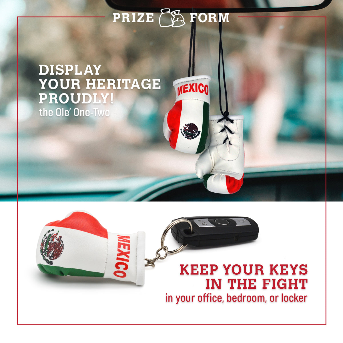 Mini Boxing Gloves & Keychain Set