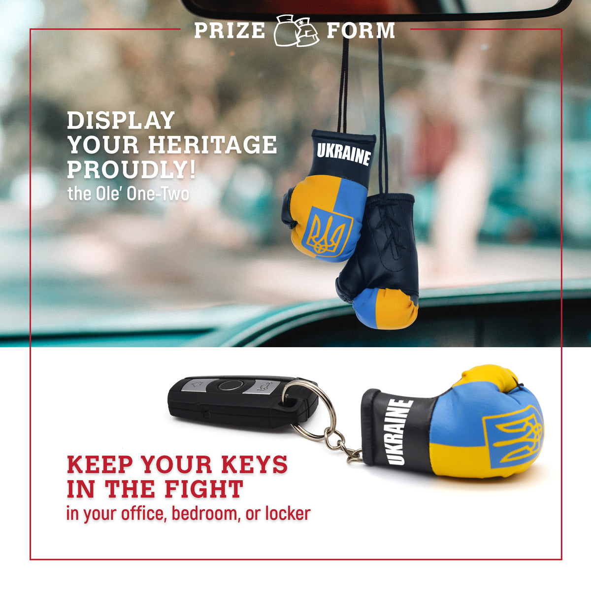Mini Boxing Gloves & Keychain Set