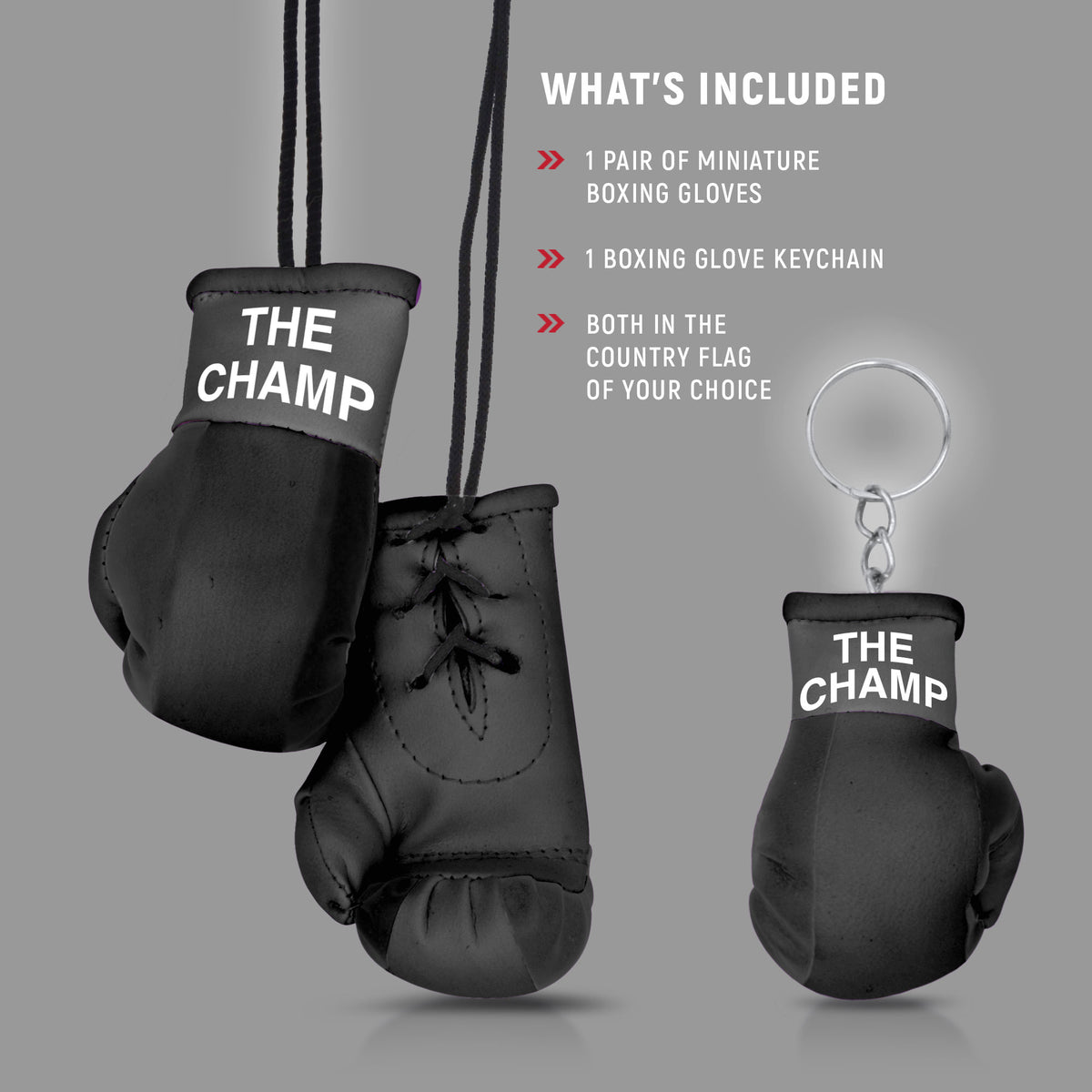 Mini Boxing Gloves & Keychain Set