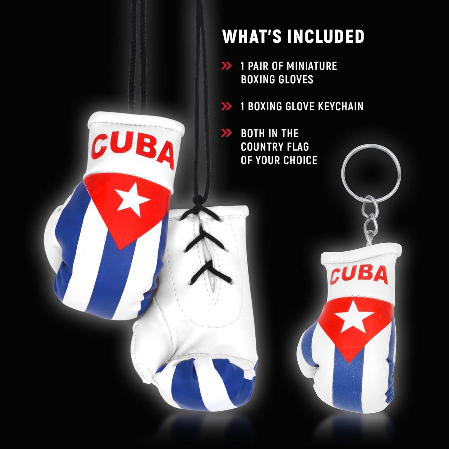Mini Boxing Gloves & Keychain Set
