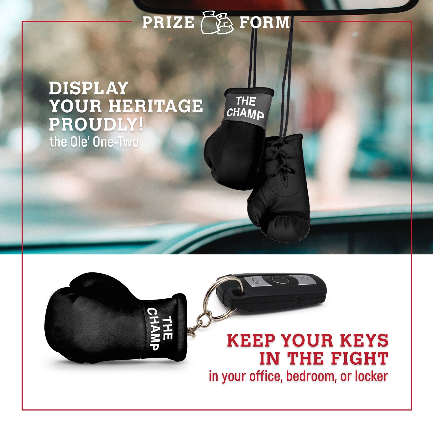 Mini Boxing Gloves & Keychain Set