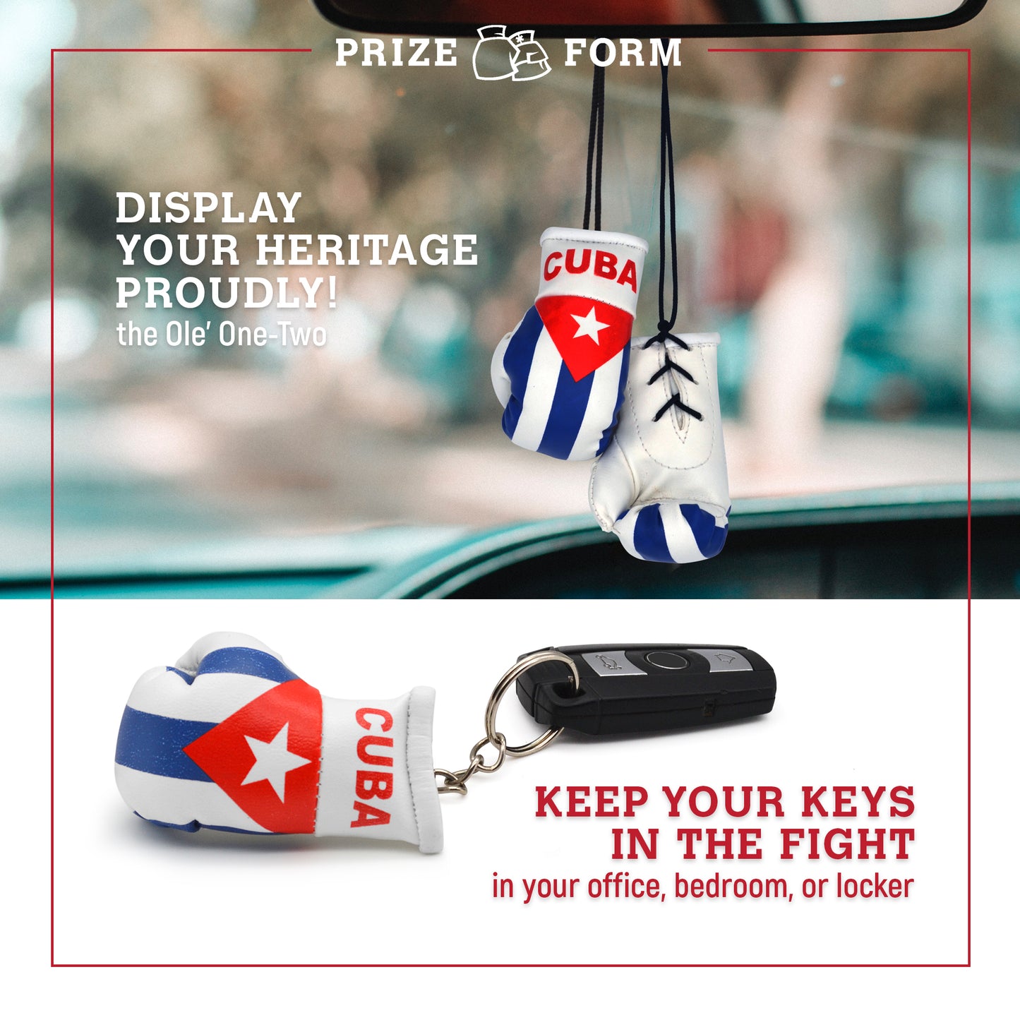 Mini Boxing Gloves & Keychain Set