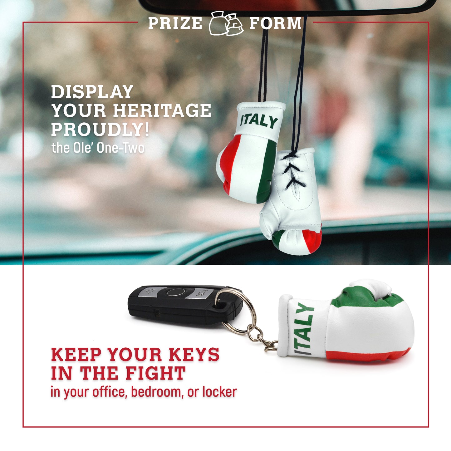 Mini Boxing Gloves & Keychain Set