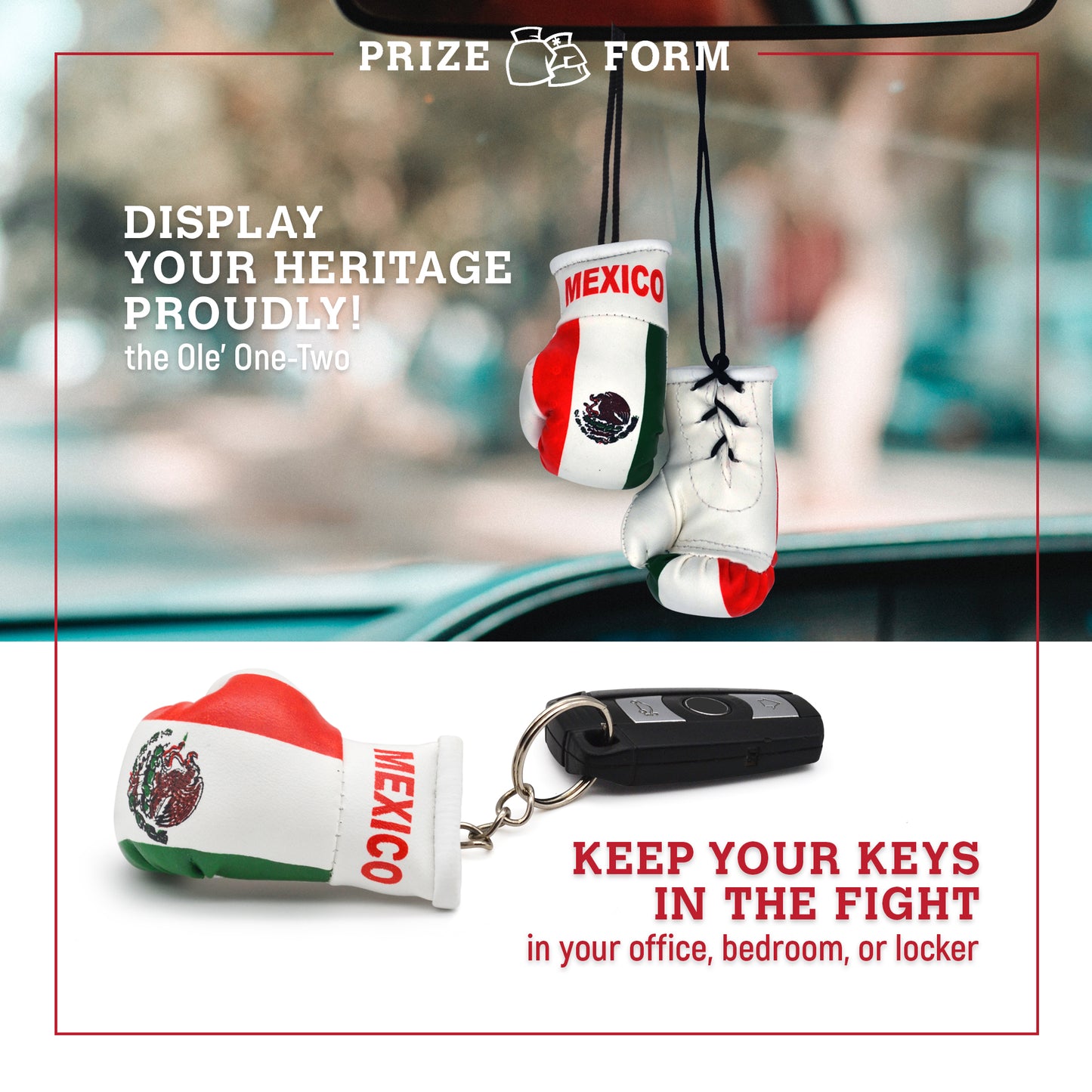 Mini Boxing Gloves & Keychain Set
