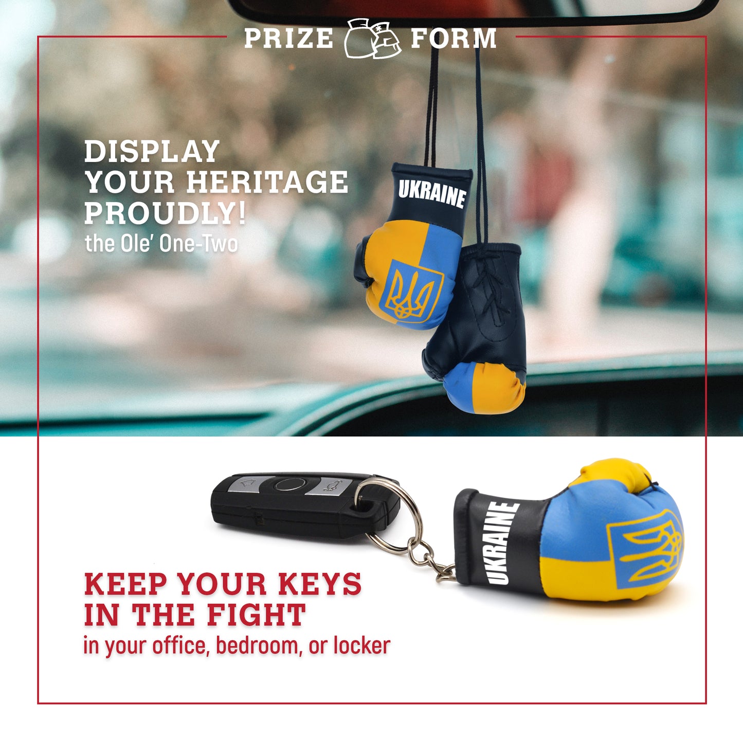 Mini Boxing Gloves & Keychain Set