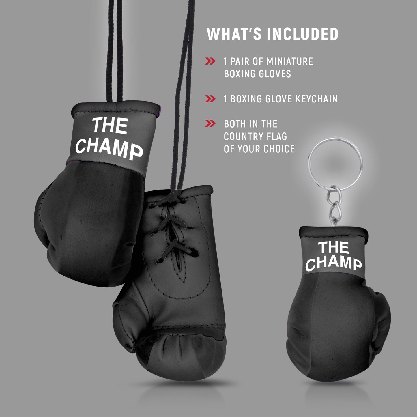 Mini Boxing Gloves & Keychain Set