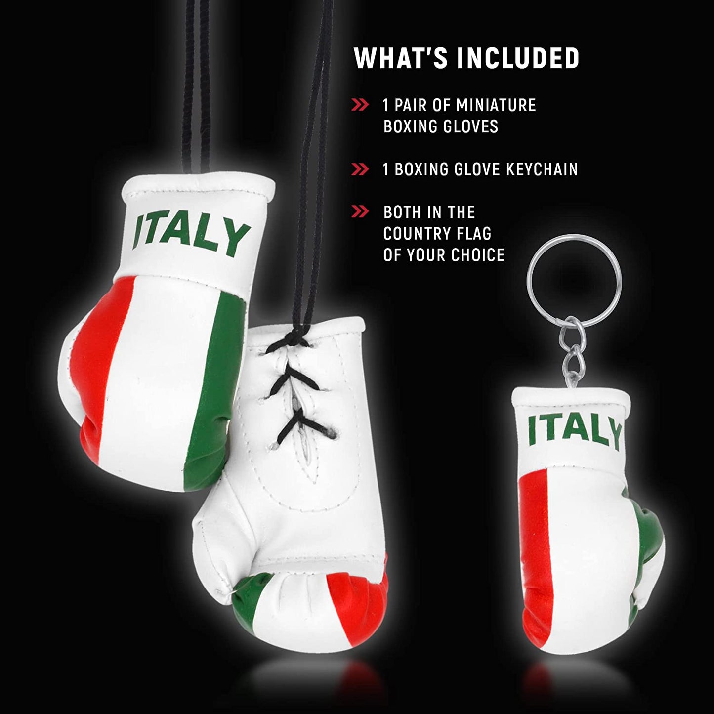 Mini Boxing Gloves & Keychain Set