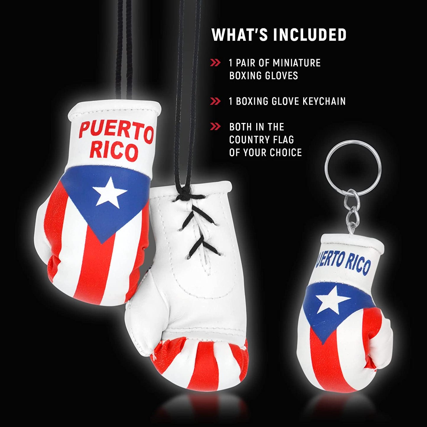 Mini Boxing Gloves & Keychain Set